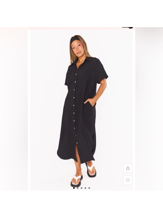Show Me Your MuMu Dresses & Skirts - Show Me Your MuMu Black Button-Front Maxi Shirt Dress